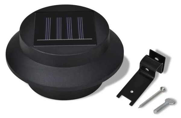 Set vanjskih solarnih svjetiljki 6 kom svjetlo za ogradu/oluke crni - Crna 6 1 Crna