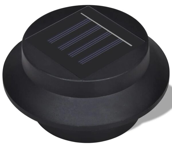 Set vanjskih solarnih svjetiljki 6 kom svjetlo za ogradu/oluke crni - Crna 6 1 Crna
