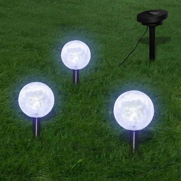 Solarna zdjela 3 LED vrtne svjetiljke sa solarnim panelima - 3 1 3