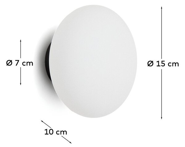 Bijela/u srebrnoj boji zidna lampa ø 15 cm Bamila – Kave Home