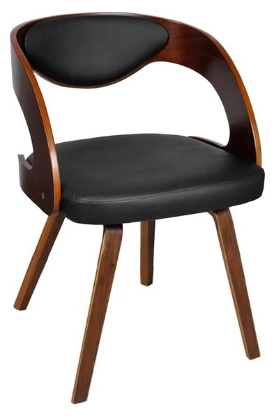 Blagovaonske stolice od umjetne kože 6 kom smeđe - black and dark brown 6 black and dark brown 6