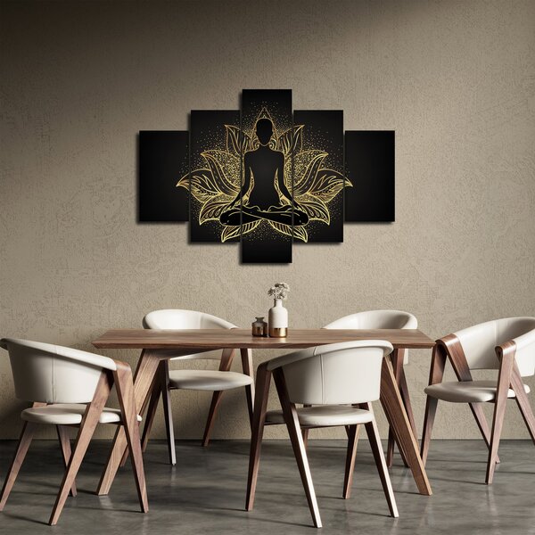 Slika silhuete v lotosovem cvetu (150x105 cm)