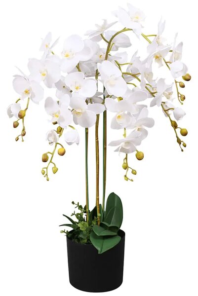 Umjetna orhideja s posudom 75 cm bijela - Bijela 75 cm 1 Bijela