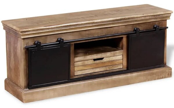 TV Ormarić s 2 Klizna Vrata Masivno Mango Drvo 110x30x45 cm