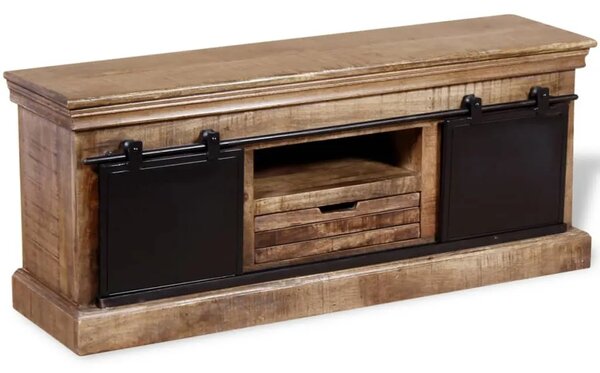TV Ormarić s 2 Klizna Vrata Masivno Mango Drvo 110x30x45 cm