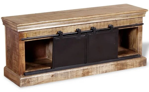 TV Ormarić s 2 Klizna Vrata Masivno Mango Drvo 110x30x45 cm