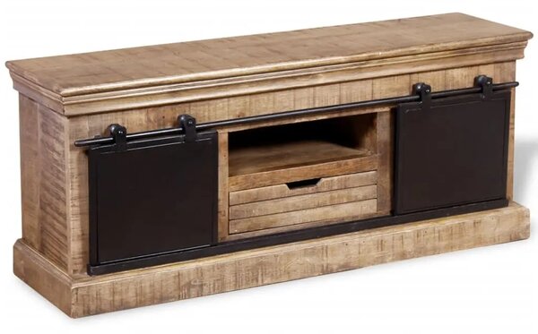 TV Ormarić s 2 Klizna Vrata Masivno Mango Drvo 110x30x45 cm