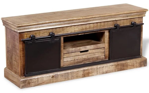 TV Ormarić s 2 Klizna Vrata Masivno Mango Drvo 110x30x45 cm