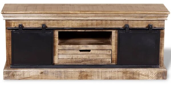 TV Ormarić s 2 Klizna Vrata Masivno Mango Drvo 110x30x45 cm