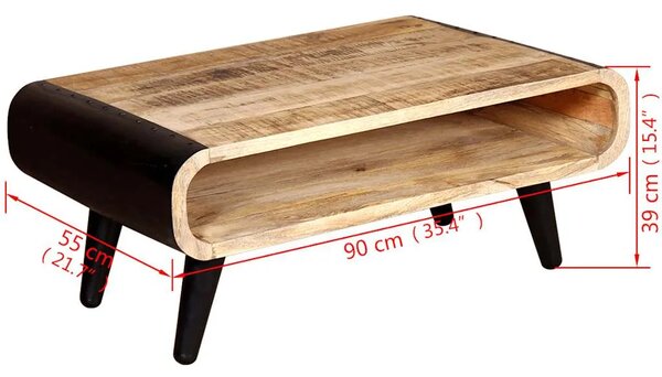 Stol za kavu Mango drvo 90x55x39 cm