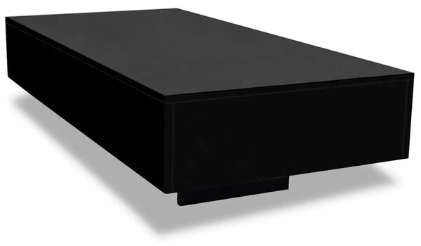 Klupski Stolić Visoki Sjaj Crna boja - Crna 1 115 cm Crna