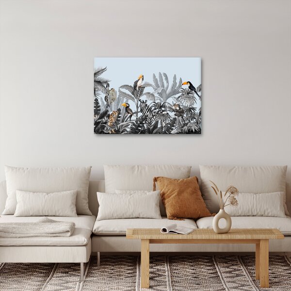 Slika živali v tropskem gozdu (70x50 cm)