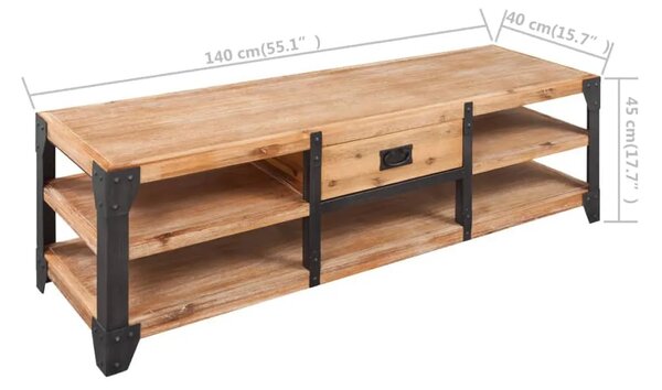 TV Stalak od Masivnog Bagremovog Drva 140x40x45 cm