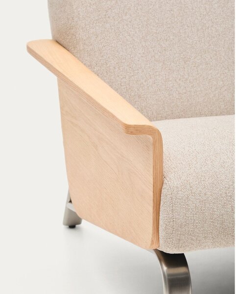 Bež sofa od šenila 165 cm Amsen – Kave Home