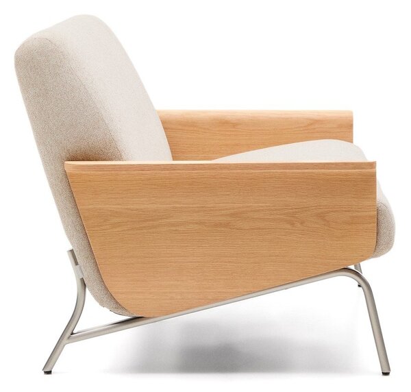 Bež sofa od šenila 165 cm Amsen – Kave Home