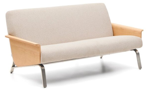 Bež sofa od šenila 165 cm Amsen – Kave Home