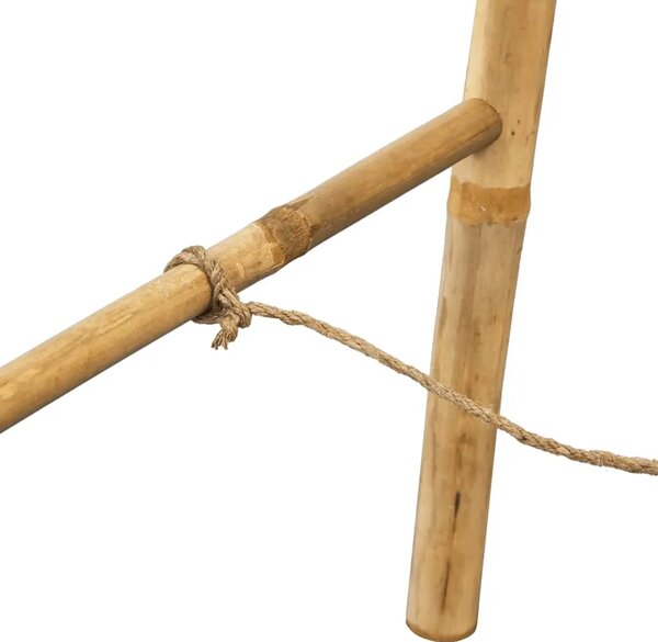 Duple Ljestve za Ručnike s Pet Šipki Bambus 50x160 cm - Smeđa 50 x 50 x 157 cm 50 x 50 x 157 cm Smeđa