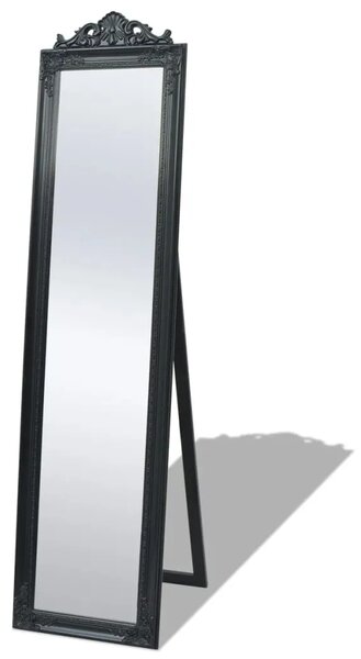 Samostojeće zidno ogledalo u baroknom stilu 160 x 40 cm crno - Crna 160 x 40 cm 1 Crna