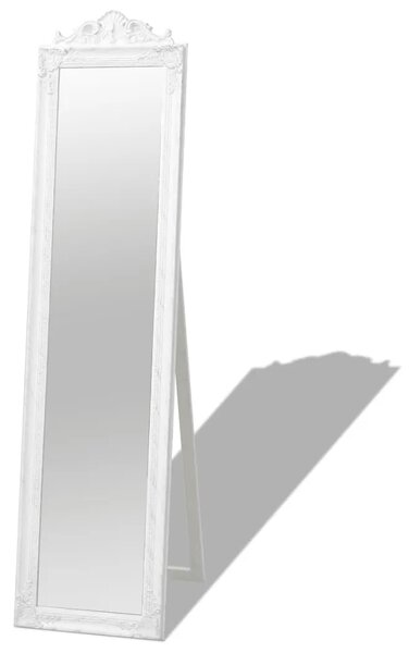 Samostojeće zidno ogledalo u baroknom stilu 160 x 40 cm bijelo - Bijela 160 x 40 cm 1 Bijela