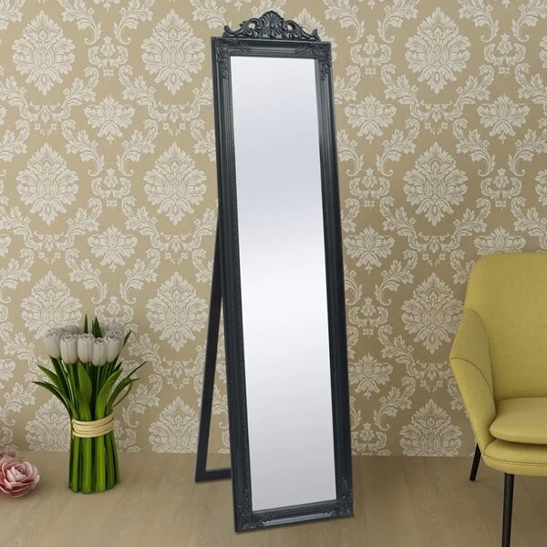 Samostojeće zidno ogledalo u baroknom stilu 160 x 40 cm crno - Crna 160 x 40 cm 1 Crna