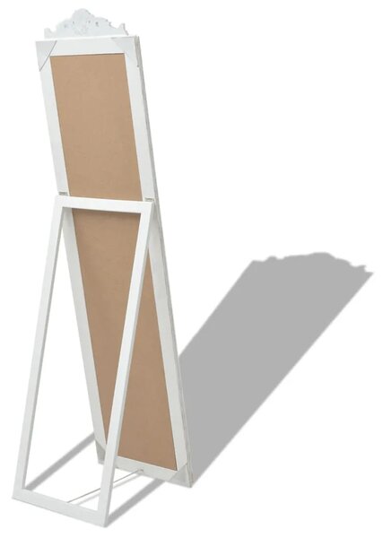Samostojeće zidno ogledalo u baroknom stilu 160 x 40 cm bijelo - Bijela 160 x 40 cm 1 Bijela