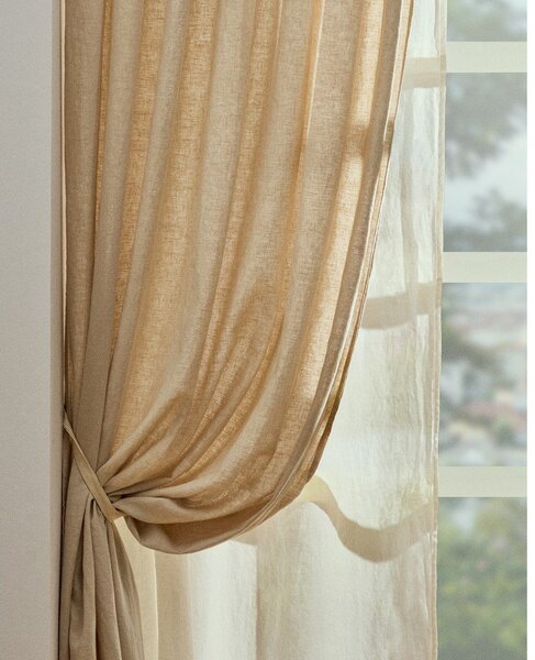 Bež pamučna zavjesa 140x270 cm Nolira – Kave Home