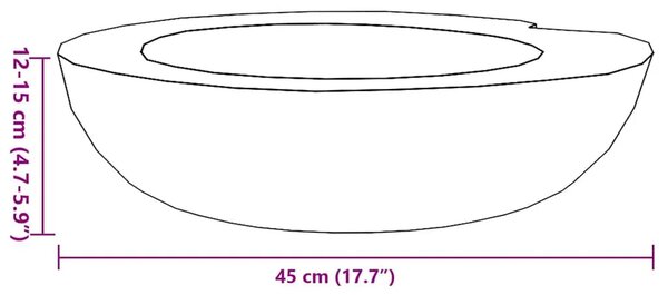 Lavabo - Umivaonik od masivne tikovine 45 cm - 45 cm 45 cm
