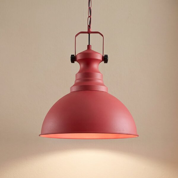 Opviq Kure viseća lampa, crvena, Ø 31 cm, metal, E27, prigušiva, Crvena, Dnevni boravak/blagovaonica, Metal