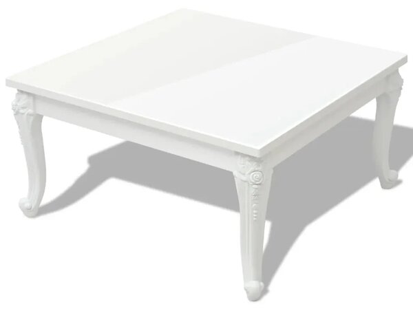 Klupski Stolić 80x80x42 cm Visoki Sjaj Bijeli - 80 x 80 x 42 cm 1 80 x 80 x 42 cm