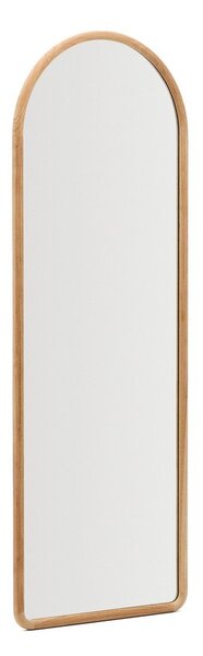Zidno ogledalo s okvirom od masivnog drveta 55x155 cm Milsa – Kave Home