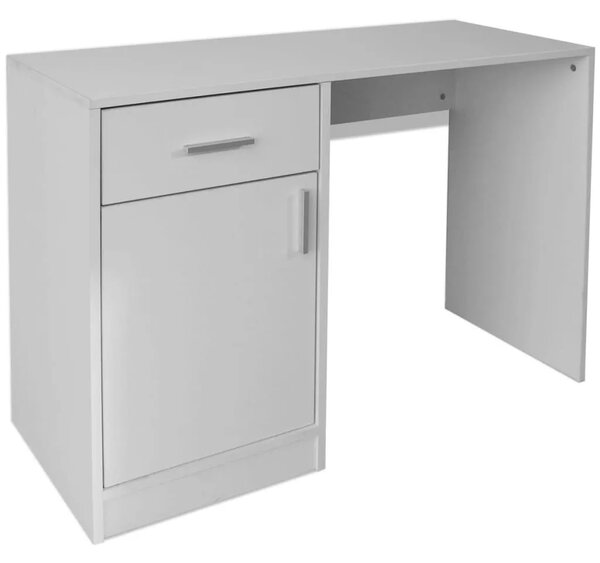 Radni stol s ladicom i ormarićem bijeli 100 x 40 x 73 cm - Bijela Bijela