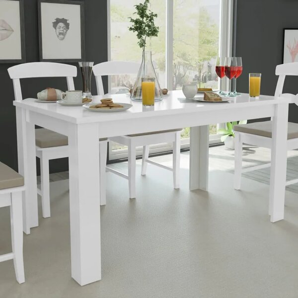 Blagovaonski stol 140 x 80 x 75 cm bijeli - Bijela 1 Bijela