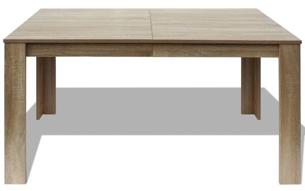 Blagovaonski stol 140 x 80 x 75 cm boja hrasta - Smeđa 1 Smeđa