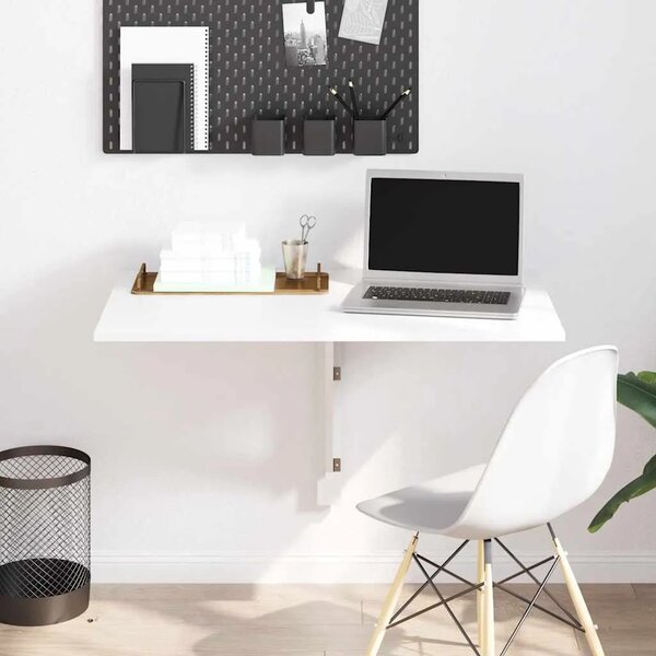 Sklopivi zidni stolić bijeli 100 x 60 cm - Bijela 1 Bijela