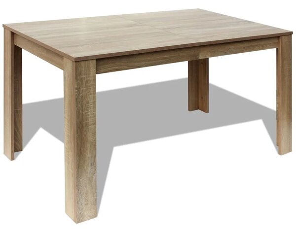 Blagovaonski stol 140 x 80 x 75 cm boja hrasta - Smeđa 1 Smeđa