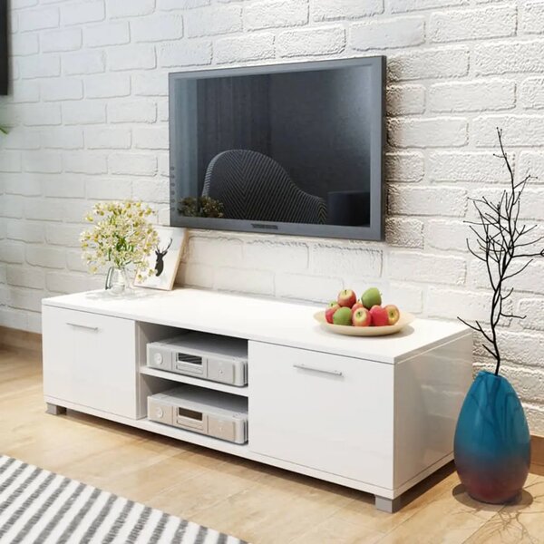 TV ormarić bijeli visokog sjaja 120 x 40 5 x 35 cm - Visoko sjajno bijela 1 120 cm Visoko sjajno bijela