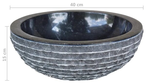 Mramorni Lavabo - Umivaonik 40 cm crni - Crna Crna