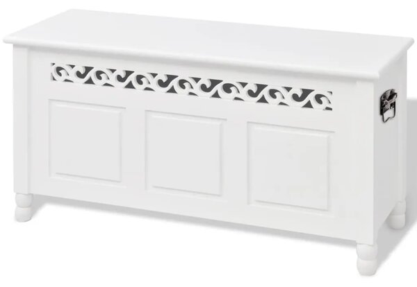 Barokna klupa za pohranu MDF Bijela