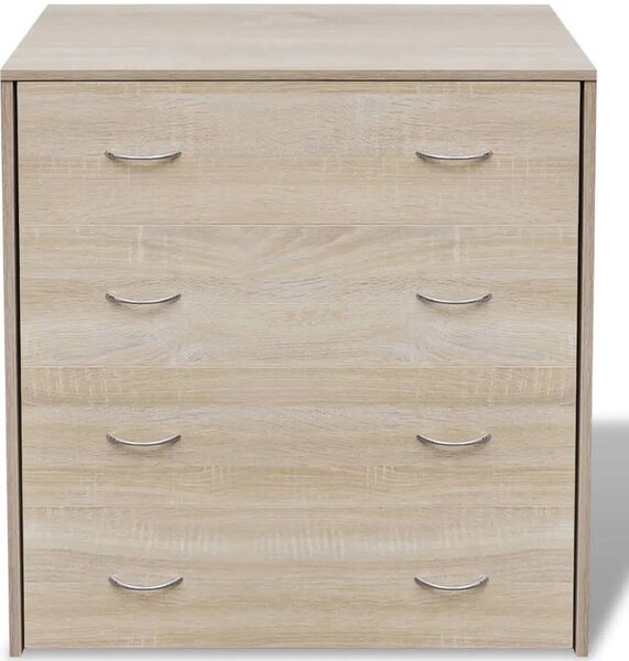 Komoda s 4 ladice 60 x 30 5 x 71 cm boja hrasta - Boja hrasta 1 Boja hrasta