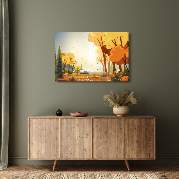 Slika - Jesenska pokrajina, ilustr (90x60 cm)