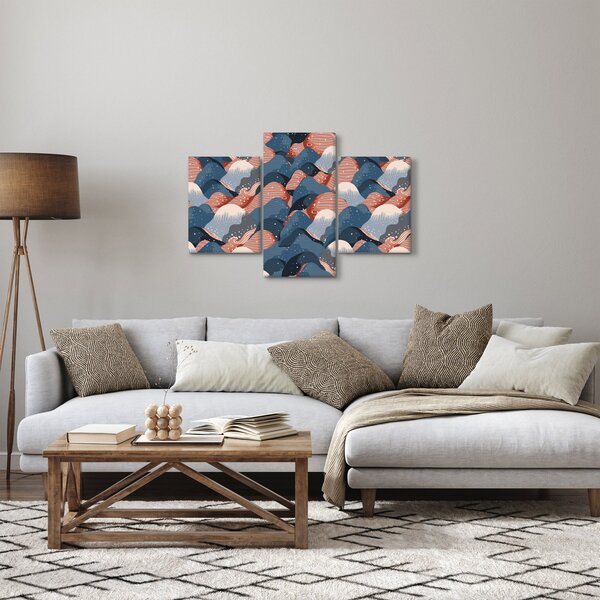 Slika - Valovi in ​​hribi (90x60 cm)