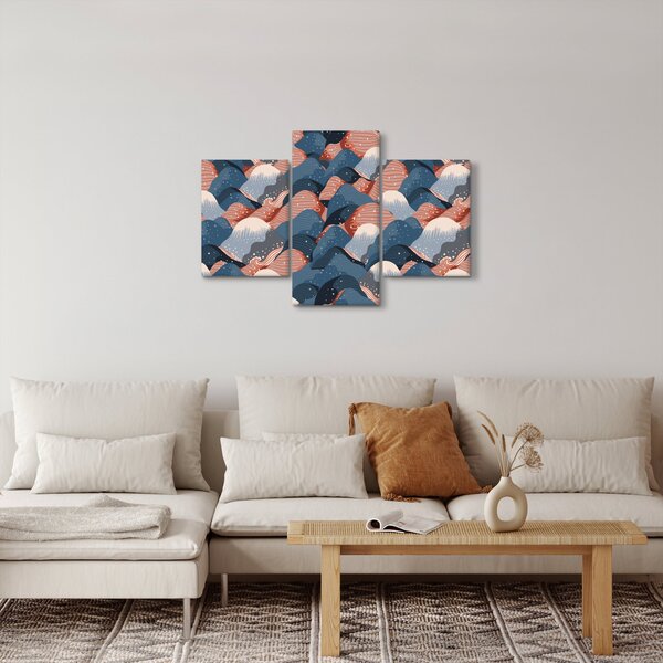Slika - Valovi in ​​hribi (90x60 cm)