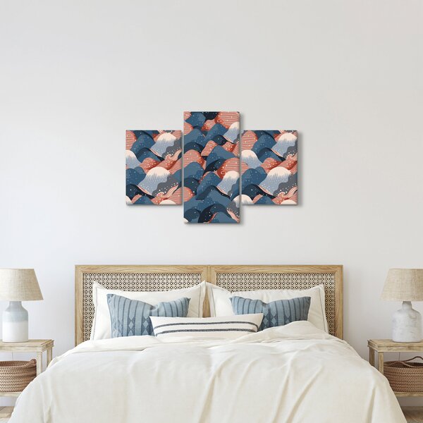 Slika - Valovi in ​​hribi (90x60 cm)