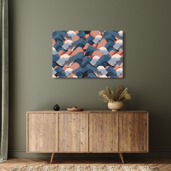 Slika - Valovi in ​​hribi (90x60 cm)