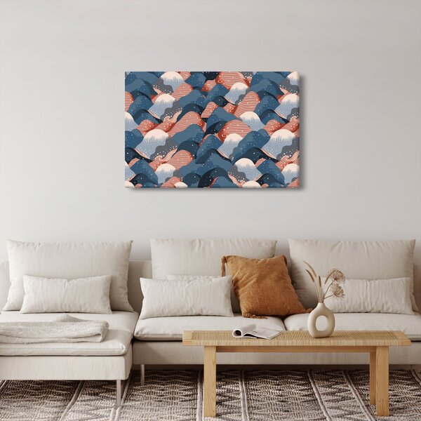 Slika - Valovi in ​​hribi (90x60 cm)