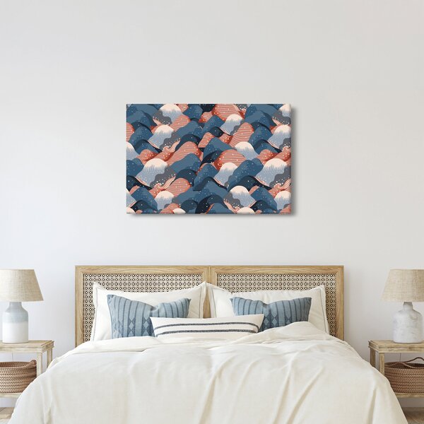 Slika - Valovi in ​​hribi (90x60 cm)