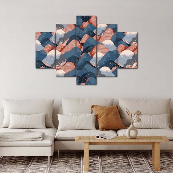 Slika - Valovi in ​​hribi (150x105 cm)