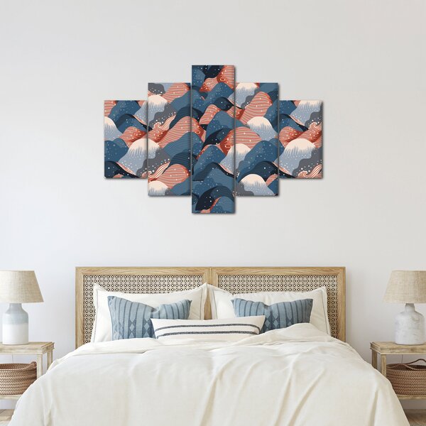 Slika - Valovi in ​​hribi (150x105 cm)