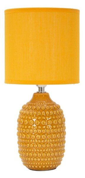 Senf žuta stolna lampa keramička s tekstilnim sjenilom (visina 30,5 cm) Points – Mauro Ferretti