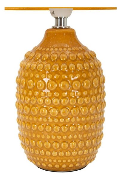 Senf žuta stolna lampa keramička s tekstilnim sjenilom (visina 30,5 cm) Points – Mauro Ferretti
